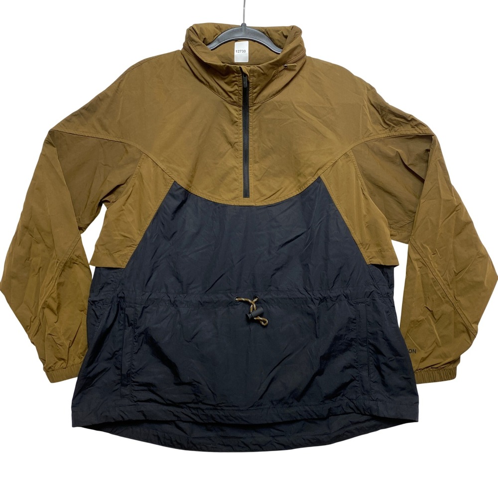 Lululemon Anorak Womens 10 Bronze Black LW4BXBS Colorblock Half-Zip Jacket
